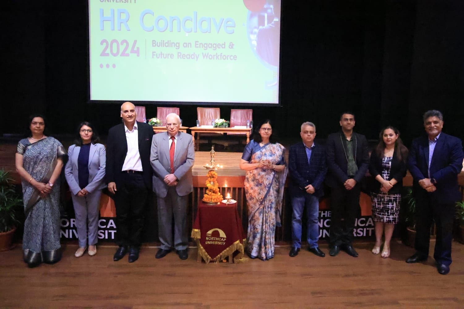 Amit Nand Mohla with fellow participants at the NorthCap University HR Conclave 2024